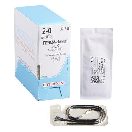 Nonabsorbable Suture without Needle Perma - Hand™ SUTUPAK™ Silk Braided Size 2-0