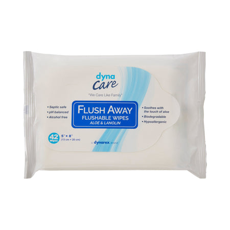 Dynarex 1324 Scented Flushable Wipes, Soft Pack