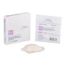 Foam Dressing Zenifoam Gentle Border 7 X 7 Inch With Border Waterproof Backing Silicone Face and Border Sacral Sterile