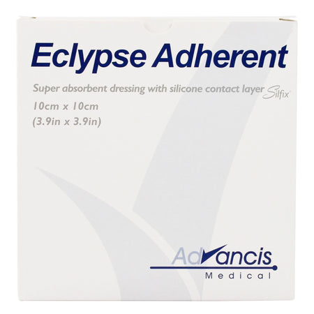Mediusa CR3881 Eclypse Adherent Super Absorbent Wound Dressing, 4 x 4 Inch
