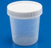Cardinal 1241457 Specimen Container Health 2-1/2 X 3 Inch 133 mL (4.5 oz.) Screw Cap Unprinted Sterile