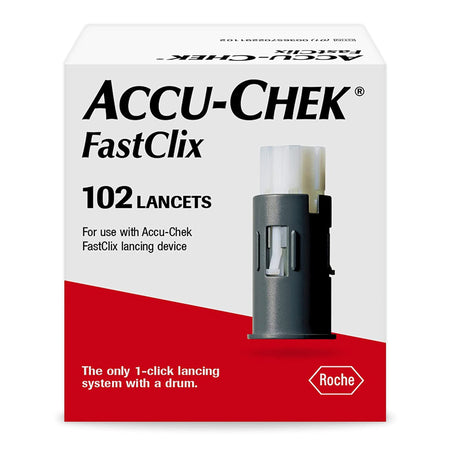 Roche Diabetes Care 5360145001 Accu-Chek FastClix Lancet, 30 Gauge, Preloaded Safety Drum, Track System