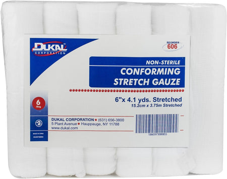 Dukal 606 Conforming Bandage, 6 Inch x 4-1/10 Yard
