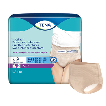 Essity 1135408 Tena ProSkin Maximum Absorbent Underwear for Women, Large