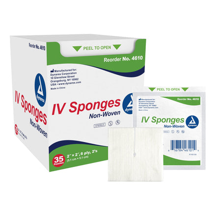 Dynarex 4610 I.V. Sponge, 2 x 2 inch, 6-Ply