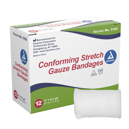 Dynarex 3102 Conforming Bandage, 2 Inch x 4-1/10 Yard