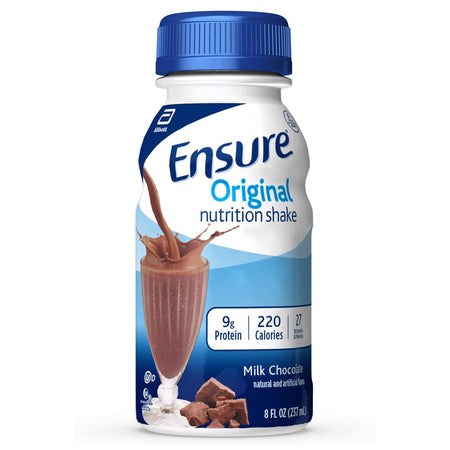 Abbott Nutrition 57231 Ensure Original Nutrition Shake, Chocolate, 8-ounce bottle