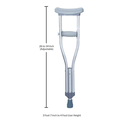 McKesson Underarm Crutches for Children 3'7" to 4'
