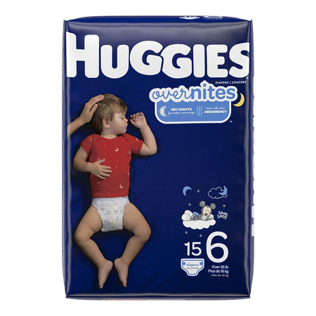 Kimberly-Clark 49541 Huggies OverNites Diaper, Size 6