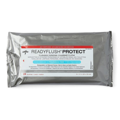 Flushable Incontinence Care Wipe ReadyFlush® Protect Soft Pack Unscented 24 Count