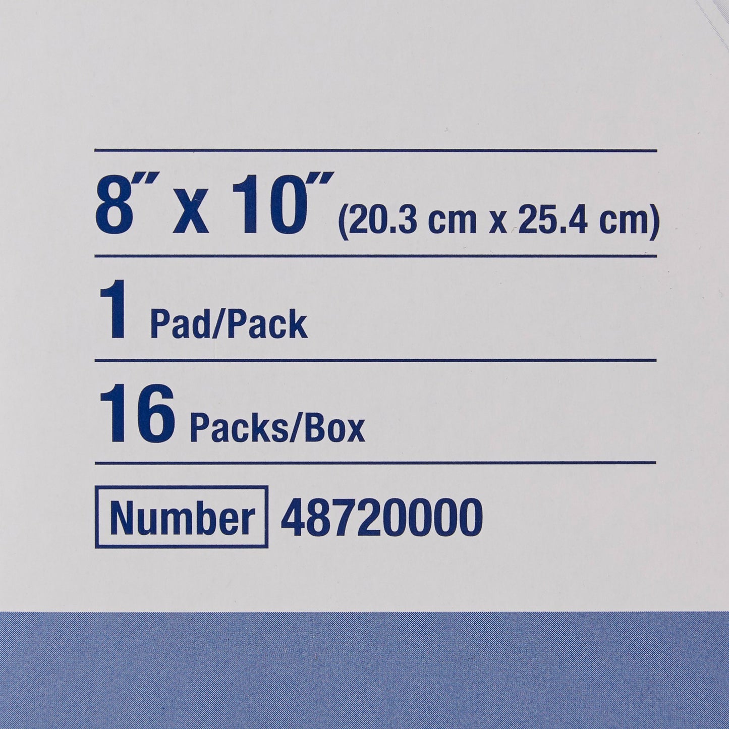 Sorbalux® ABD Sterile Abdominal Pad, 8 x 10 Inch, 1-Ply