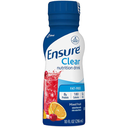 Abbott Nutrition 62479 Ensure Clear Therapeutic Nutrition, Mixed Fruit, 10-ounce bottle