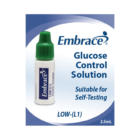 Omnis Health APX02AB0310 Embrace Blood Glucose Control Solution, Low