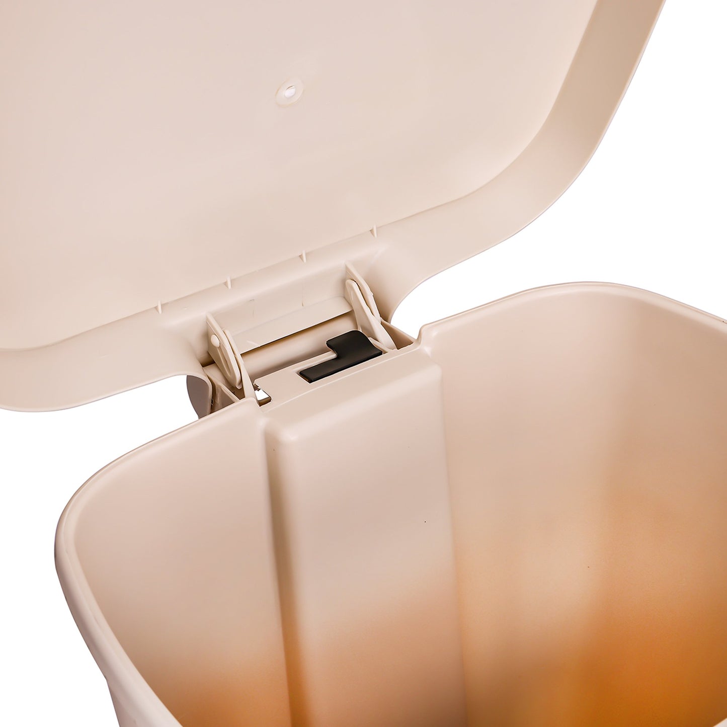 Trash Can McKesson 52 Quart / 13 gal. Beige Plastic Rectangular