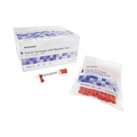 McKesson 102-SN310C31516P 0.3 mL Insulin Syringe with Needle, 31 Gauge, 5/16 Inch Length
