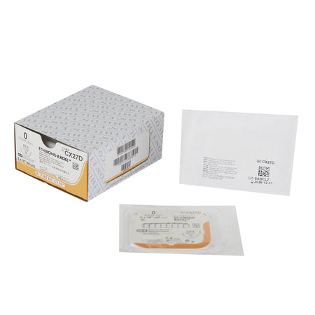 Ethicon CX27D Ethibond Polyester Nonabsorbable Suture with Needle, Taper Point Braided