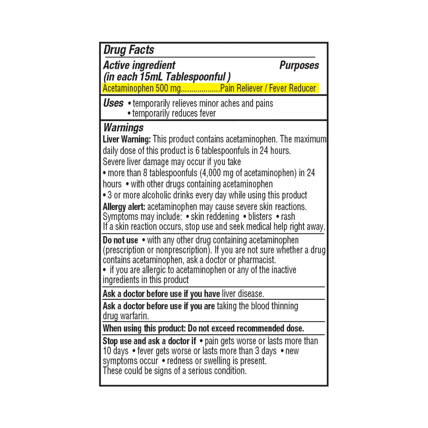Geri-Care® Acetaminophen Pain Relief, 8 fl. oz.