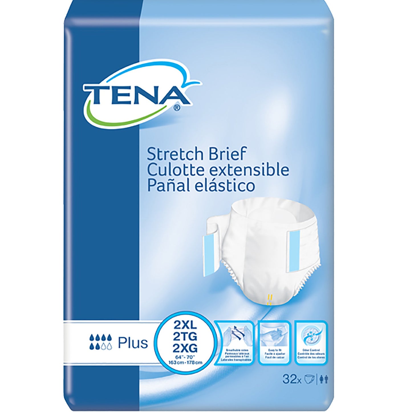 Tena® Stretch™ Plus Incontinence Brief, 2X-Large