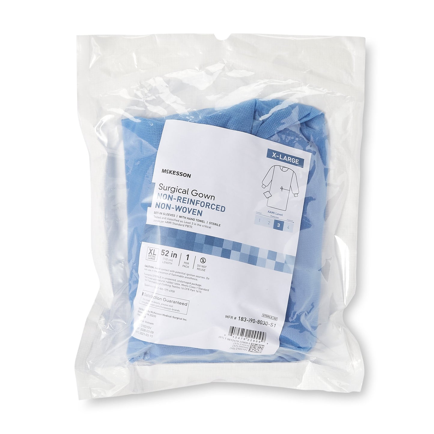 McKesson Non-Reinforced Surgical Gown with Towel, Extra Large