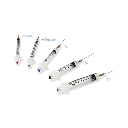Retractable Technologies 10341 VanishPoint Syringe with Hypodermic Needle, 22 Gauge