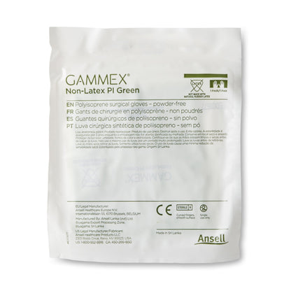 Gammex® Non-Latex PI Green Polyisoprene Surgical Glove, Size 8.5, Light Green