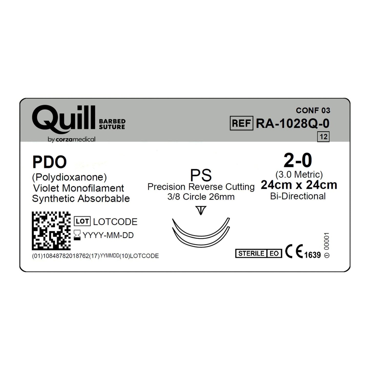 Quill™ Knotless Tissue-Closure Device Suture with Needle