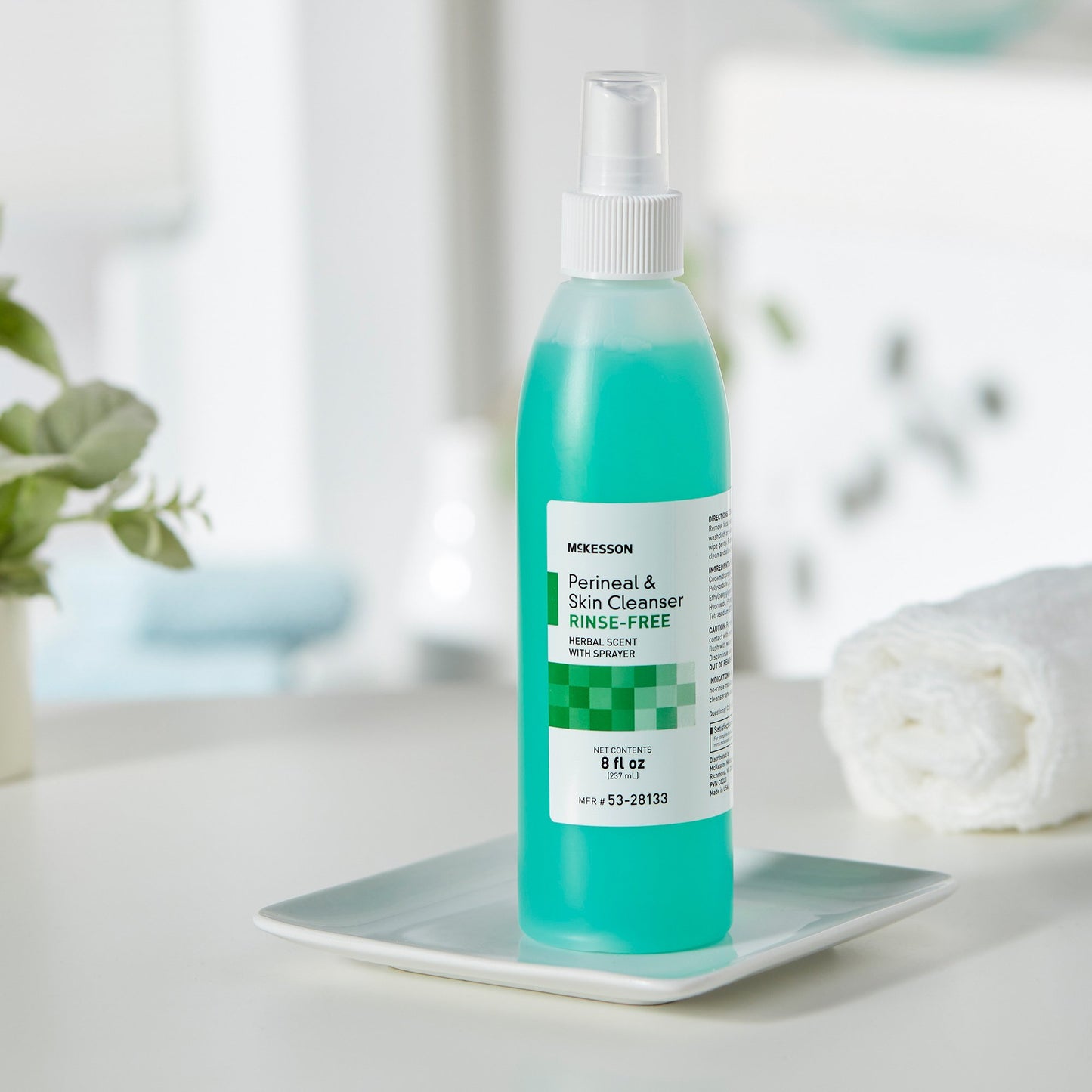 McKesson Rinse-Free Perineal Wash, Herbal Scent, 8 oz.
