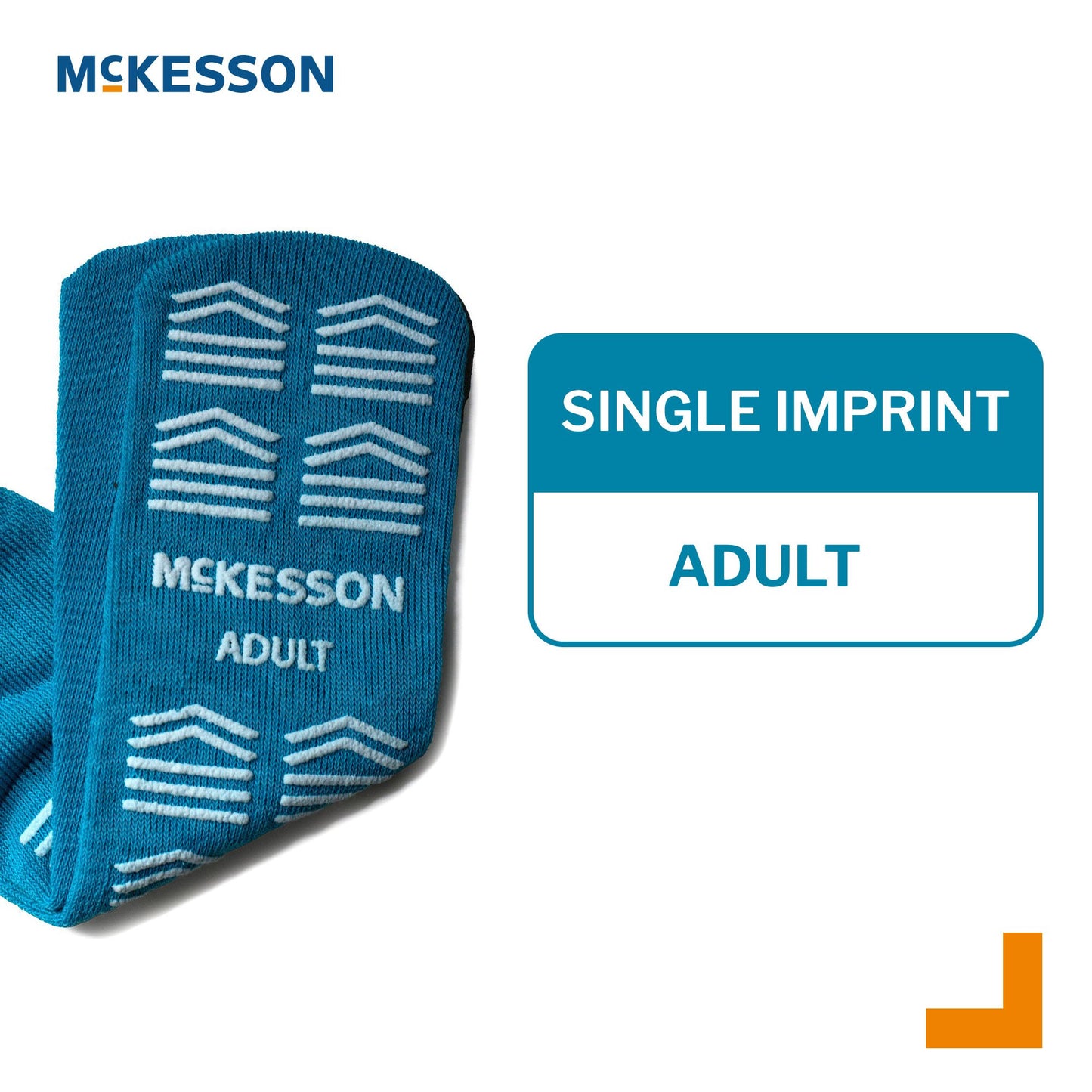 Slipper Socks McKesson Unisex Adult Large Double Tread Single Patient Use Teal