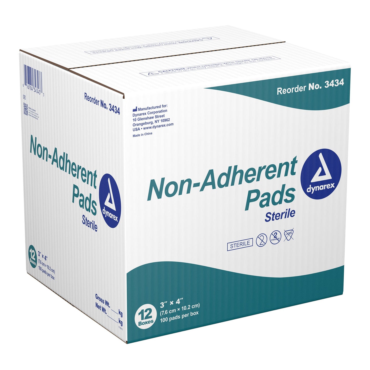 dynarex® Nonadherent Dressing, 3 x 4 Inch