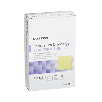 McKesson Xeroform Petrolatum Impregnated Dressings, 2 x 2 Inch