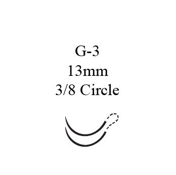 Ethicon 2744 Perma-Hand Silk Nonabsorbable Suture with Needle, Reverse Cutting Braided