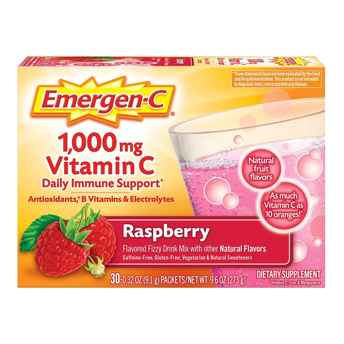 Emergen-C® Daily Immune Support, Raspberry Flavor