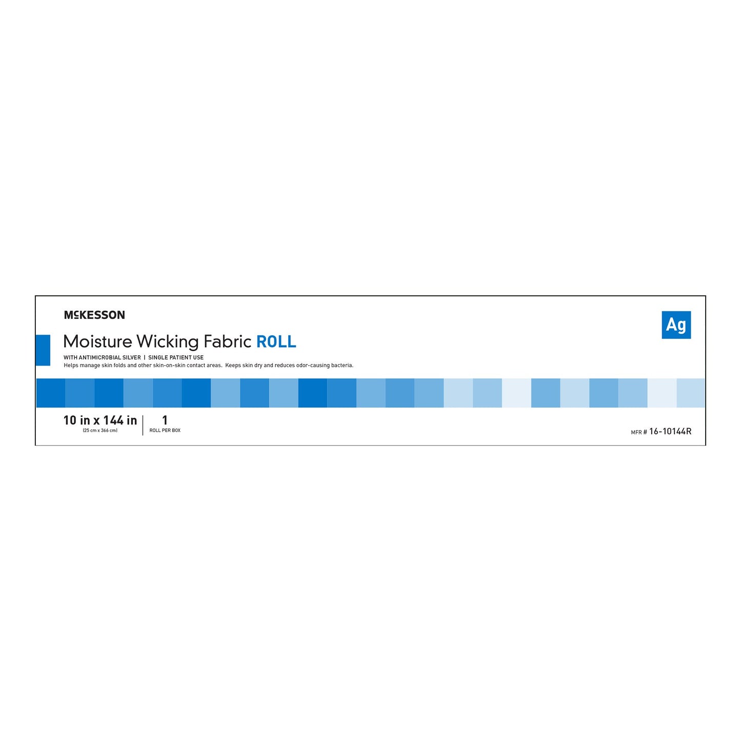 McKesson Silver Moisture Wicking Fabric, 10 x 144 Inch