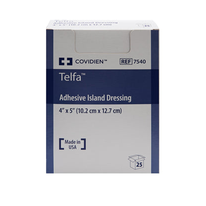Telfa™ White Adhesive Dressing, 4 x 5 Inch