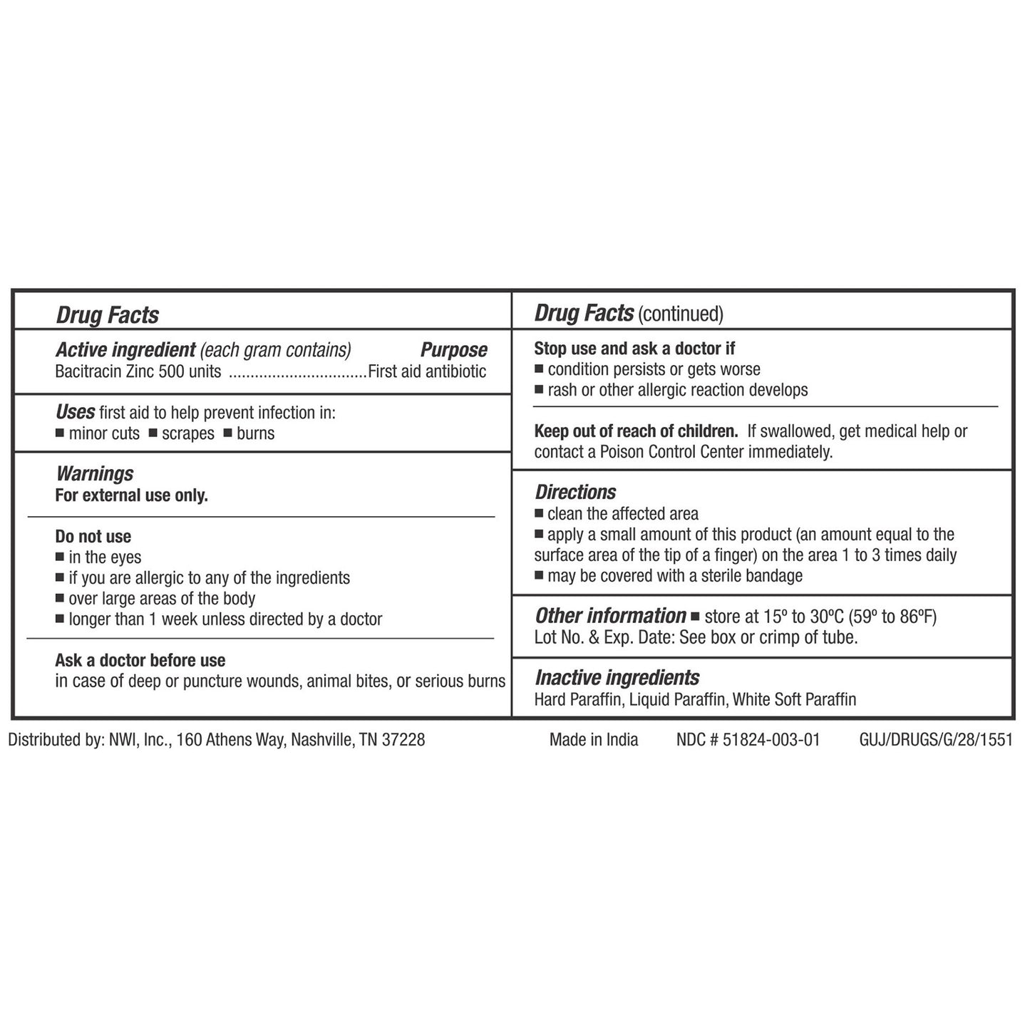 CareALL® Bacitracin First Aid Antibiotic