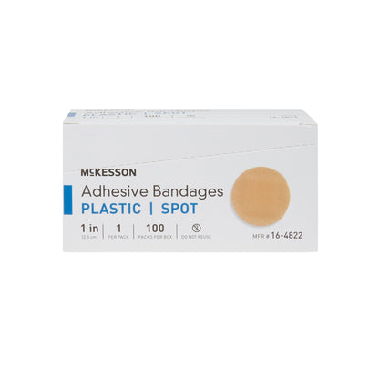 McKesson Round Tan Adhesive Spot Bandage, 1 Inch