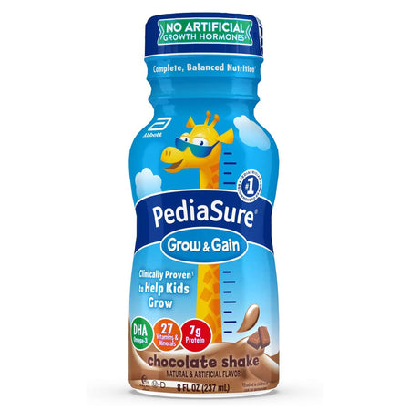 Abbott Nutrition 58058 PediaSure Grow & Gain Chocolate Shake, 8-ounce bottle