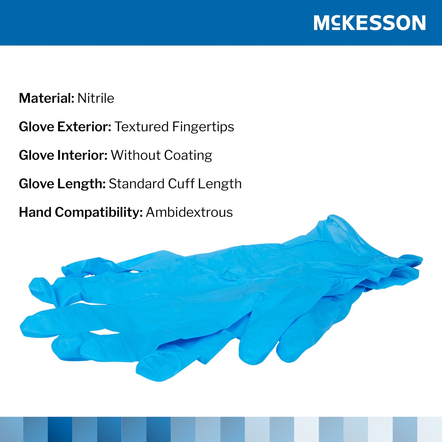 McKesson Confiderm® 3.8 Nitrile Exam Glove, Medium, Blue