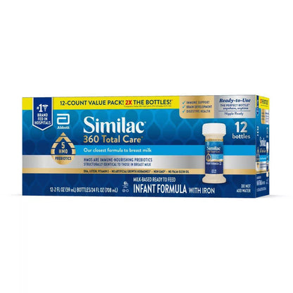 Infant Formula Similac® 360 Total Care® Unflavored 2 oz. Bottle Liquid Iron