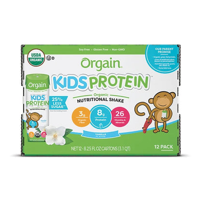 Orgain® Kids® Protein Organic Nutritional Shake, Vanilla, 8.25-ounce carton