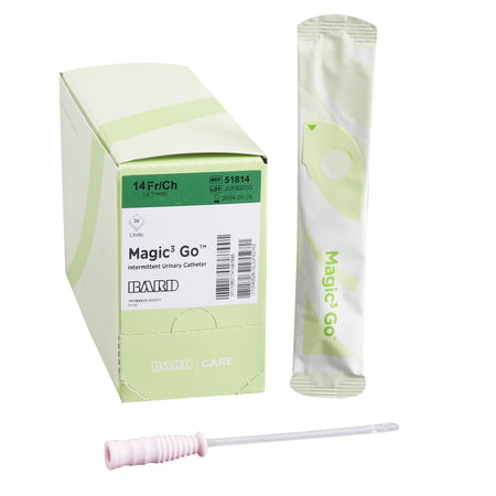Bard 51814 Magic3 Urethral Catheter, 14 Fr., Female, Straight Tip