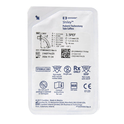 Shiley Pediatric Uncuffed Fenestrated Tracheostomy Tube | Medtronic 3.5PEF