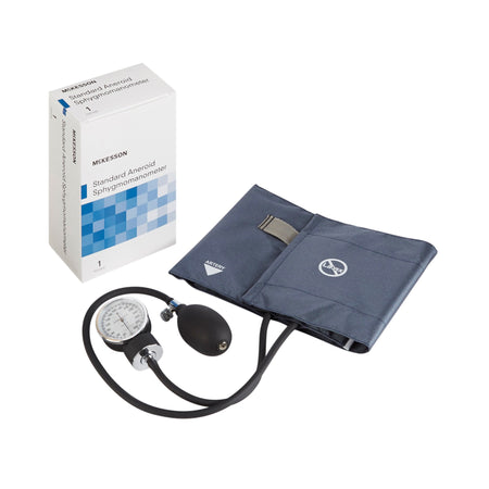 McKesson 01-775-12XNGM Aneroid Sphygmomanometer with Cuff, 2-Tube, Pocket-Size, Large Cuff
