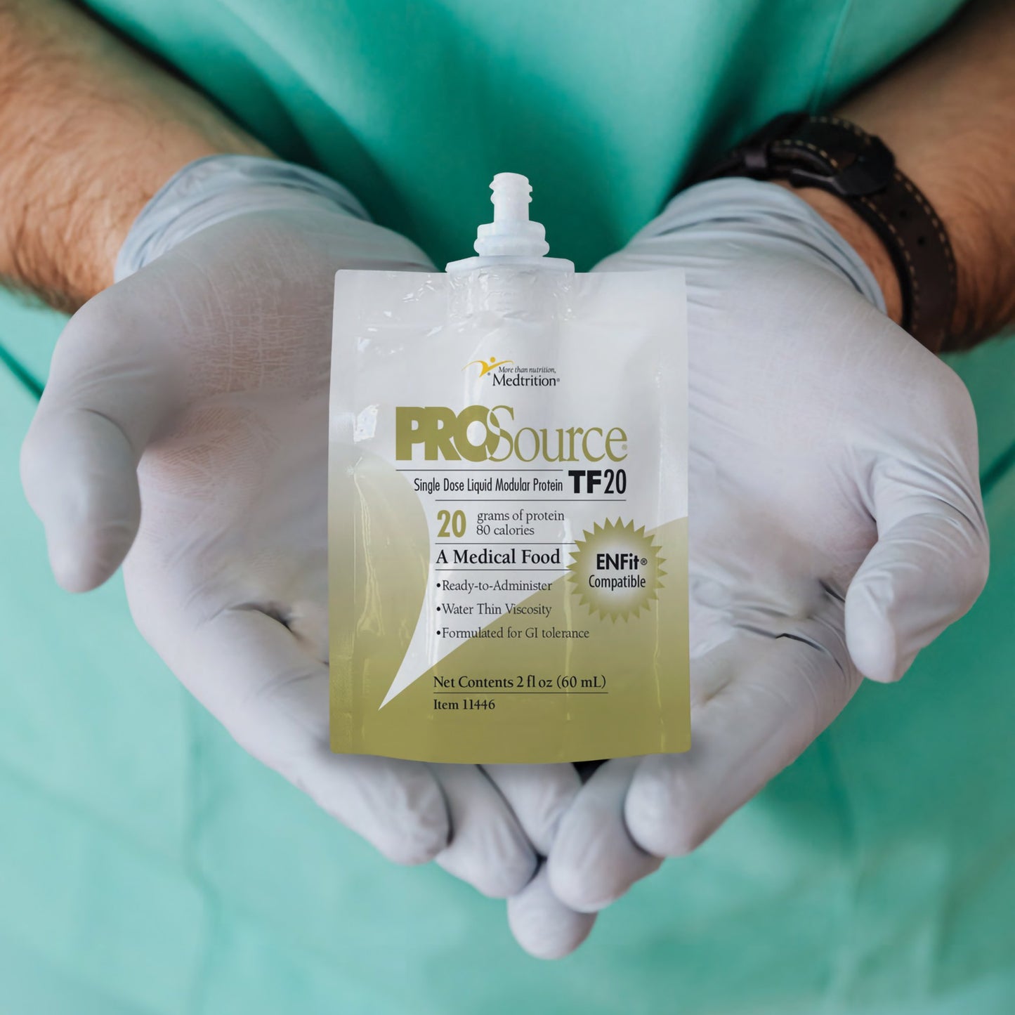 Tube Feeding Formula ProSource® TF20 Unflavored Liquid 60 mL Pouch
