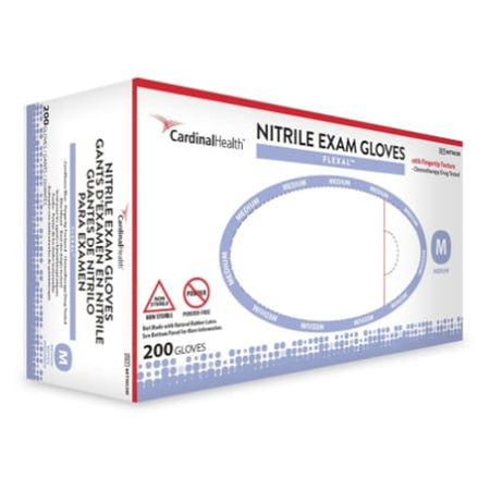 Cardinal 88TN03M Flexal Nitrile Exam Glove, Medium, Blue