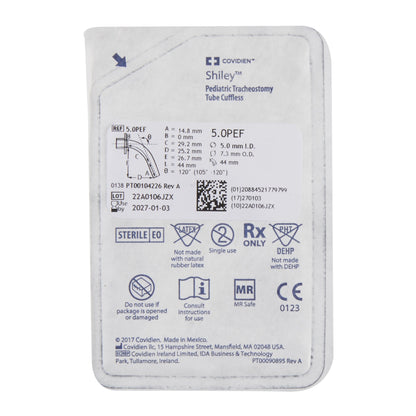Uncuffed Tracheostomy Tube Shiley™ Size 5.0 Pediatric