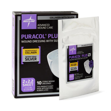Puracol Plus AG Collagen Dressing with Silver, 2 x 2 Inch by Medline product image