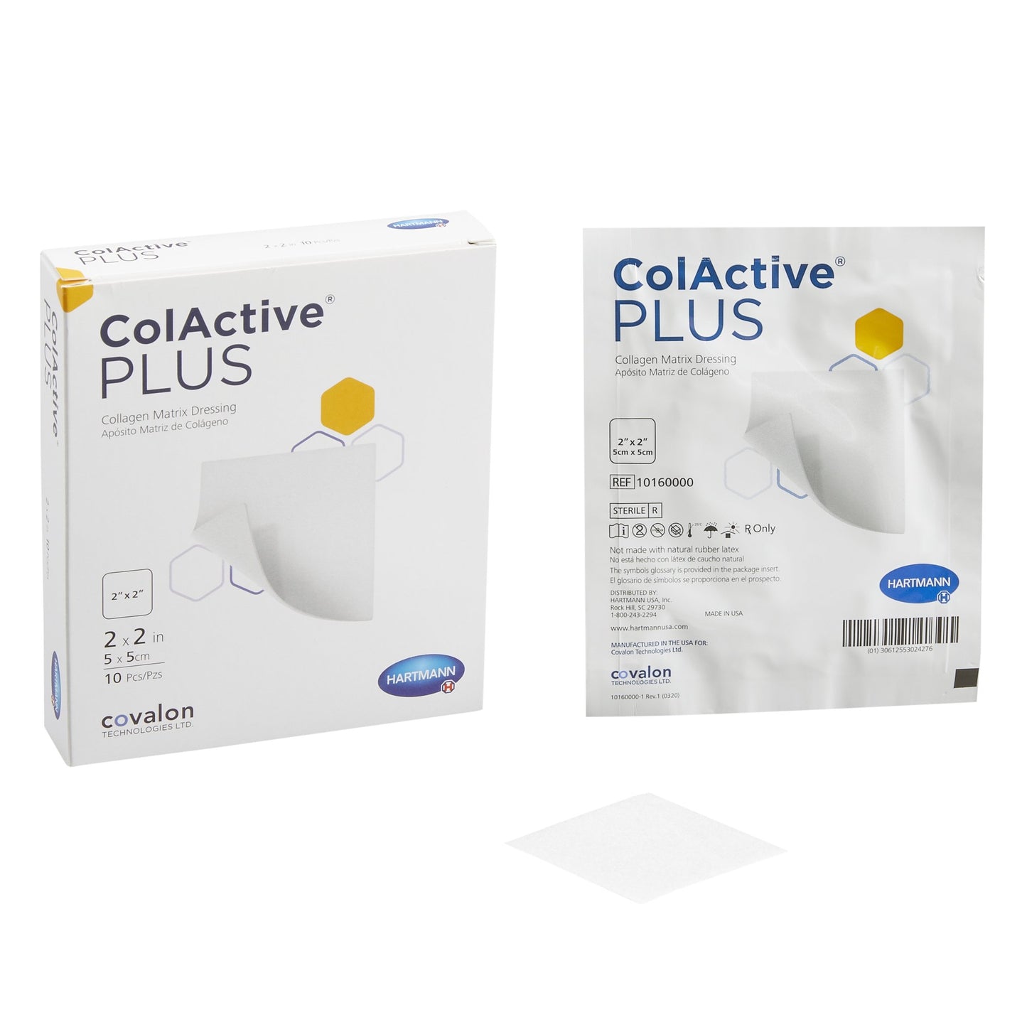 Hartmann ColActive® Plus 10160000 Collagen Dressing, 2 x 2 Inch