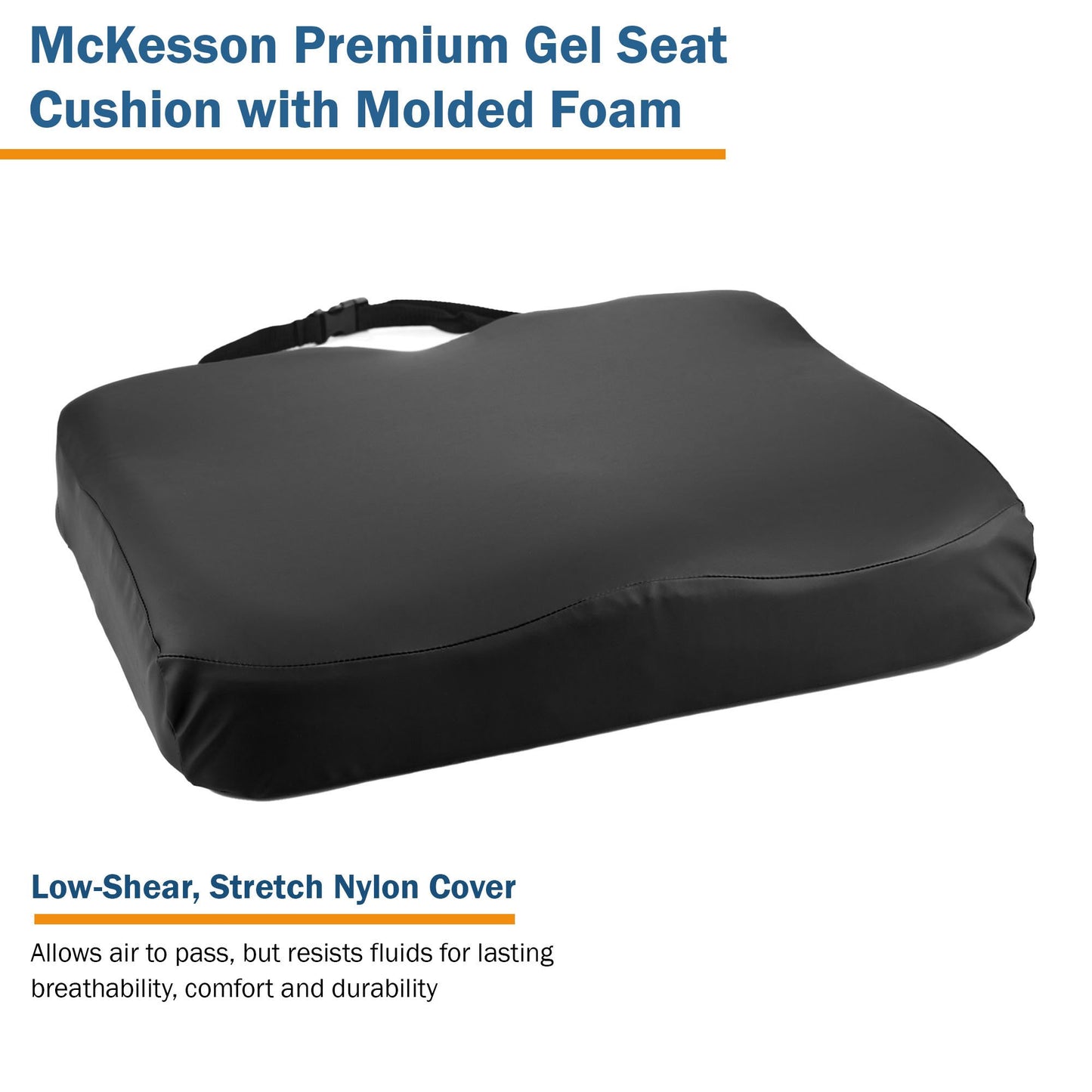 McKesson Premium Molded Foam Seat Cushion, 20 x 16 x 3 Inch