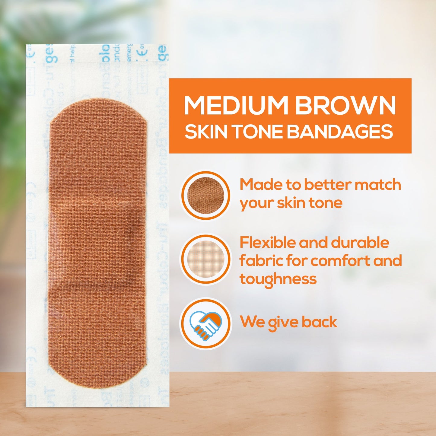 TruColour® Brown Adhesive Strip, 1 x 3 Inch